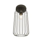 Emibig Plafonnier Barn Acier Noir | Convient pour 1x E27 - Max 15W