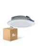 Lot 6x Downlight LED Pan 6W 480lm 830 Blanc Chaud | 93mm - Diamètre 75mm