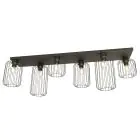 Emibig Plafonnier Barn Acier Noir | Convient pour 6x E27 - Max 15W