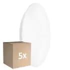 Lot 5x Ledvance Hublot LED Surface CIRCULAR 500 PS Acier Blanc 42W 3500lm - 830 Blanc Chaud | IP44