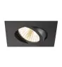 SLV New Tria Universeel 68 Spot Aluminium Zwart Vierkant 8.6W 600lm 38D - 925-930-940 CCT | Zaagmaat 68mm - Beste Kleurweergave - Dimbaar 