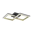 Eglo Plafondlamp Calliera Staal Zwart Goud 18.4W 2500lm - 840 Koel Wit | IP20 - Dimbaar 